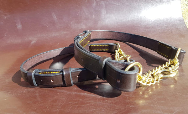 Leather half choke store collar